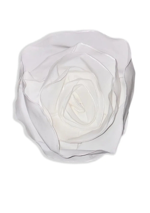Douuod flower-design brooch - White