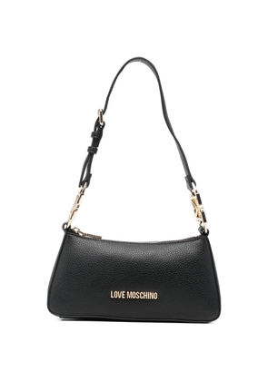 Love Moschino logo-lettering shoulder bag - Black