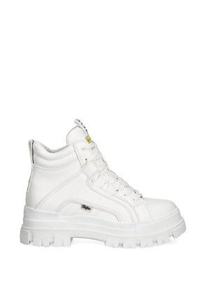 Buffalo Aspha platform lace-up boots - White
