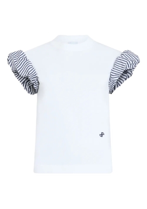 Patou striped-sleeves T-shirt - White