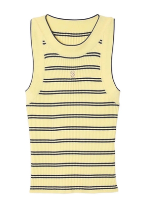 SANDRO ribbed striped top - LIGHT YELLOW