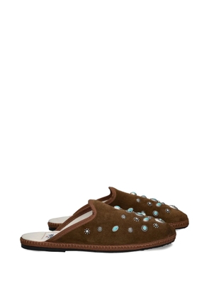 Fortela Friulan studded mules - Brown