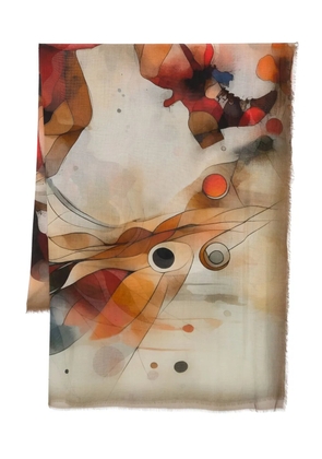 D'aniello graphic-print scarf - Neutrals
