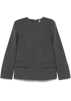TOTEME mélange-effect blouse - Grey