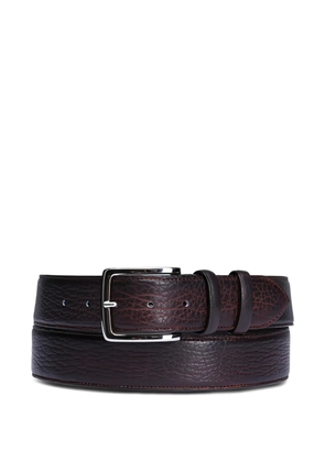 Bontoni textured leather belt - Brown