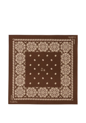 Fortela ikara-print bandana - Brown
