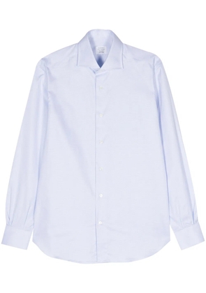 Mazzarelli long-sleeve cotton shirt - Blue