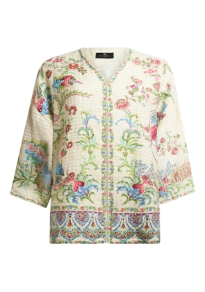 ETRO flora fauna-motif jacket - Neutrals