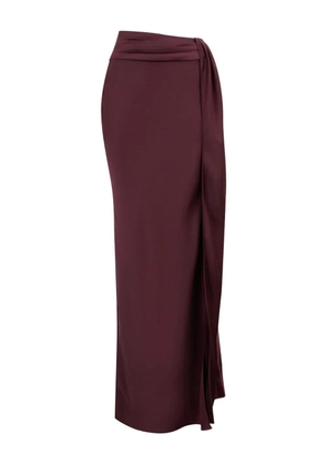 LAPOINTE asymmetric draped maxi skirt - Red