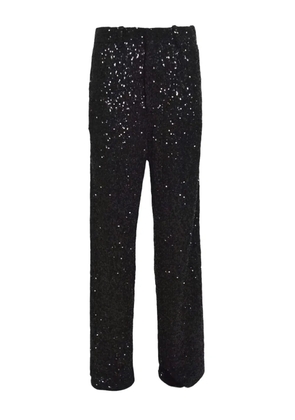Nineminutes sequin-embellished trousers - Black