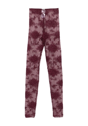THE ANDAMANE floral-lace leggings - 380 CABERNET