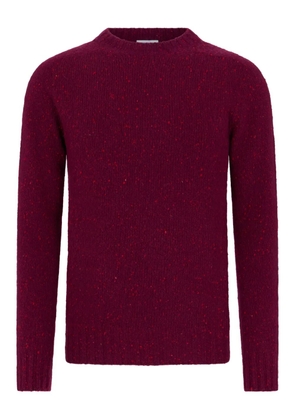 Malo speckled crew-neck sweater - Red