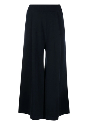 Malo cropped wide-leg cashmere trousers - Blue