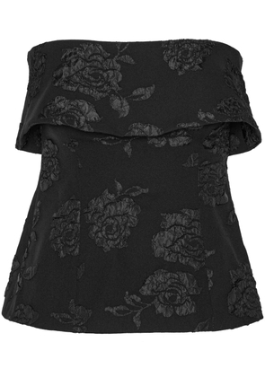 ROTATE BIRGER CHRISTENSEN floral-jacquard top - Black