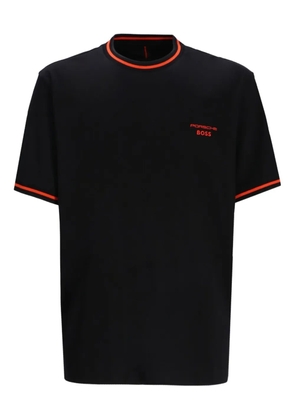 BOSS x Porsche contrast-trim T-shirt - Black