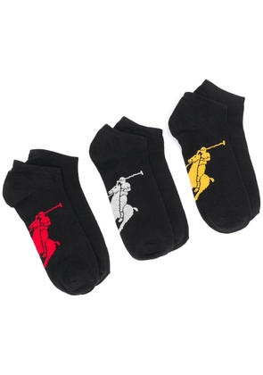 Polo Ralph Lauren pony motif ankle socks - Black