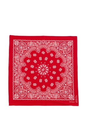Fortela Japanese paisley-pattern bandana - Red