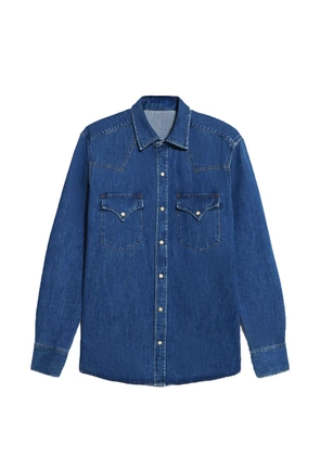 Fortela Ntex Texan front yoke flapped shirt - Blue