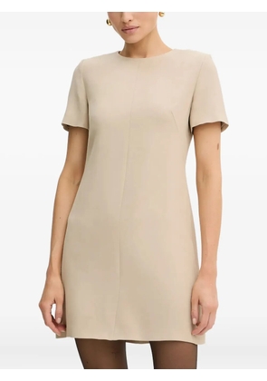 BOSS short-sleeve shift mini dress - Neutrals