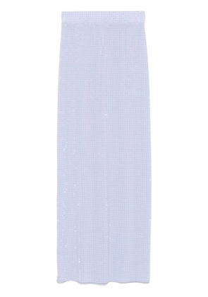 Alex Perry crystal-embellished jersey midi skirt - Blue