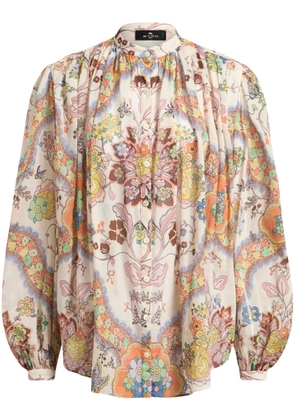 ETRO cotton pleated shirt - Neutrals