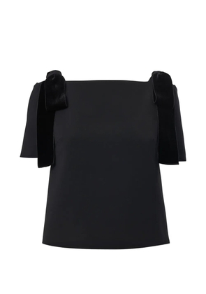 Carolina Herrera short-sleeve bows-detail blouse - Black