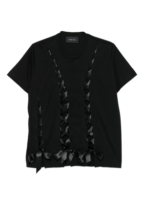 Simone Rocha ribbon bow-detail t-shirt - Black