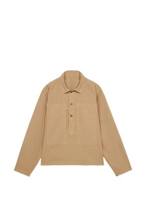 Fortela Fuego square-pocket overshirt - Neutrals