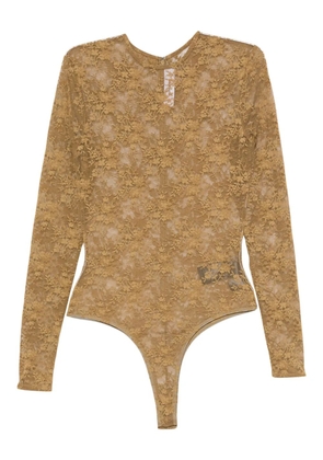 Alex Perry lace long-sleeve bodysuit - Green