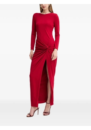 FRACOMINA long-sleeve twisted maxi dress - Red