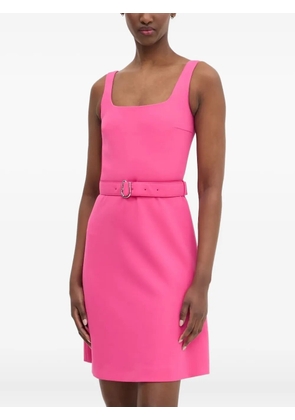 HUGO square-neck belted mini dress - Pink