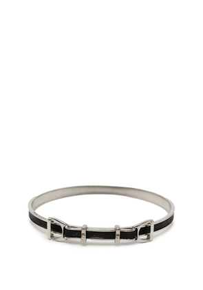 Hermès Pre-Owned 20th Century Leather Equestrian Bangle Bracelet costume bracelet - Black