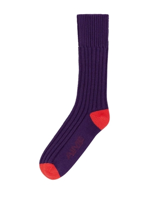 Aimé Leon Dore logo-embroidered socks - Purple