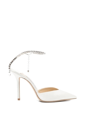 Jimmy Choo Saeda embellished heeled pumps - White
