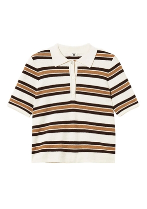 TWINSET striped polo top - White