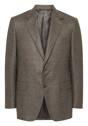 Canali single-breasted wool blazer - Brown