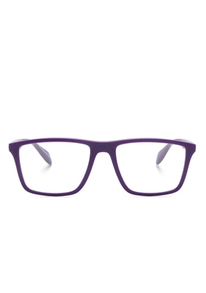 Emporio Armani logo-plaque square-frame glasses - Purple