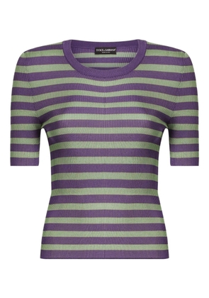Dolce & Gabbana striped knitted top - Green