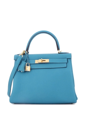 Hermès Pre-Owned Kelly Handbag Blue Togo with Gold Hardware 28 satchel