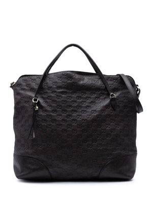 Gucci Pre-Owned 2016-2025 Large Guccissima Bree Fold Over Tote satchel - Brown
