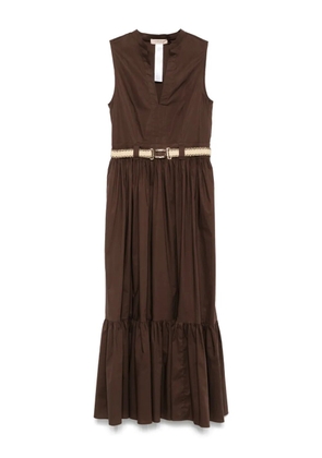 TWINSET belted maxi dress - Brown