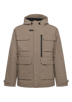 Fay patch-pocket hooded jacket - Neutrals
