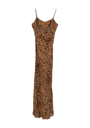 TWINSET leopard-print slip dress - Brown