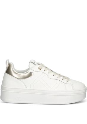 TWINSET logo-detail lace-up sneakers - White