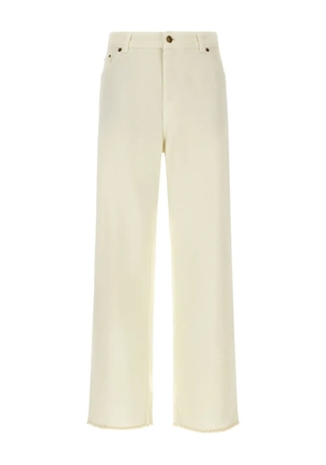 Roberto Cavalli frayed-hem cotton jeans - Neutrals