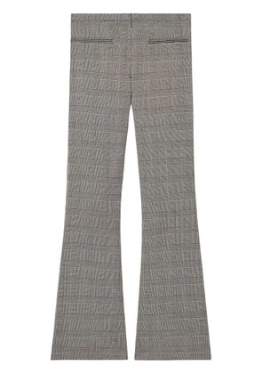 Courrèges flare mid-rise Prince of Wales pants - Black