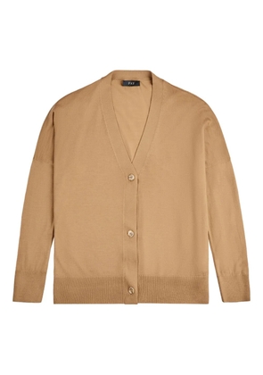 Fay V-neck button-up cardigan - Neutrals