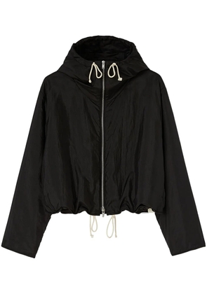 Jil Sander zip-up hooded jacket - Black