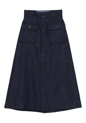 Levi's Mariner button pocket midi skirt - Blue