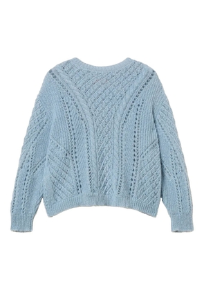 TWINSET cable-knit open-work sweater - Blue